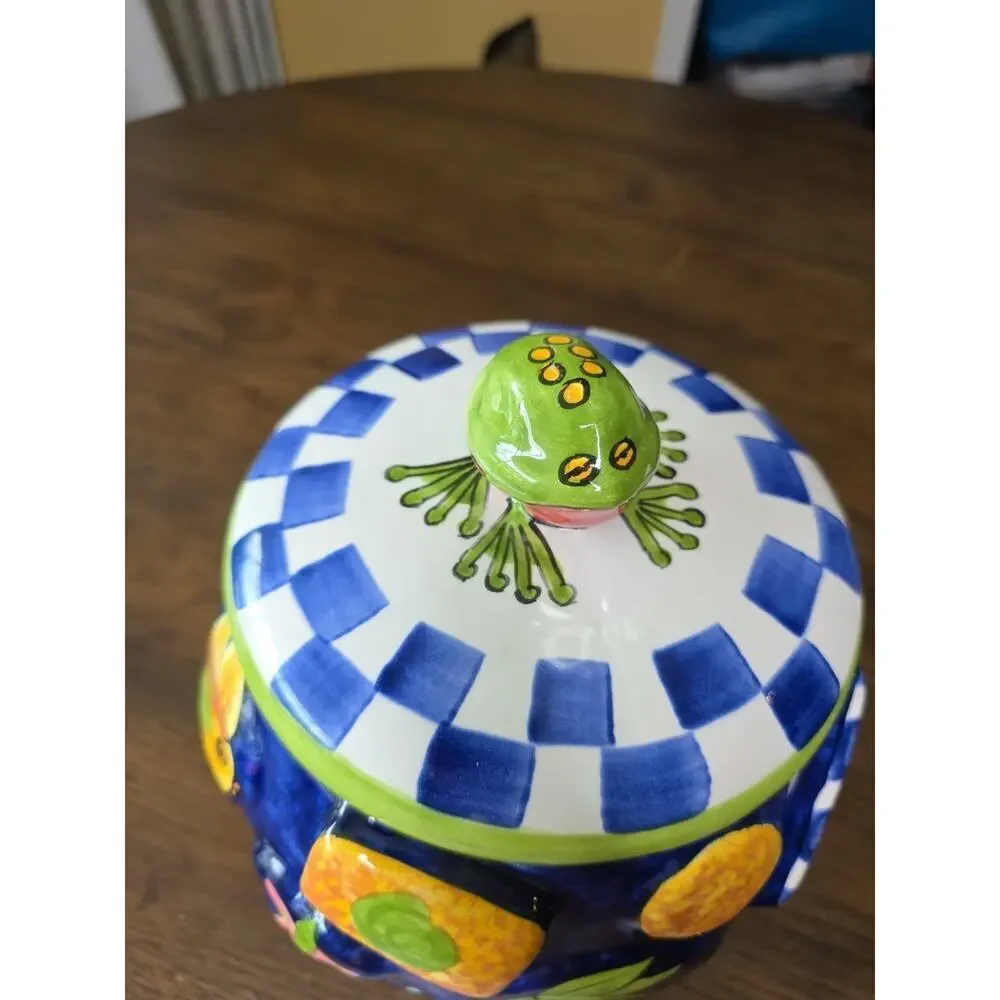 Laurie Gates 1999 Ceramic‎ Cookie Jar – Alien Spaceship UFO Design – 10